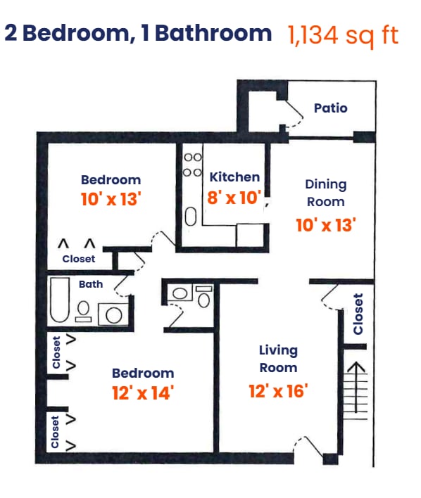 Floorplan - Lakeside Apartments