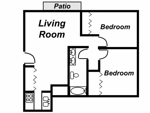 2BR/1BA - Woodmere Apartments