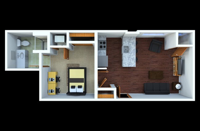 1 Bed 1 Bath Double - 700 on Washington - Historical Access