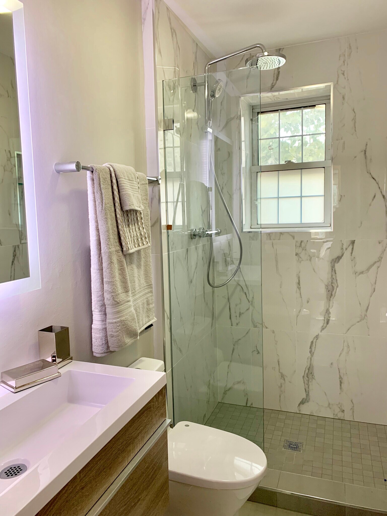 Brand new bathroom with rain and hand-held - 2227 10th St NW