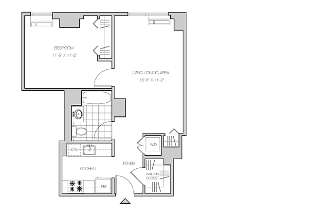 1BR/1BA- Residence C - The Maximilian