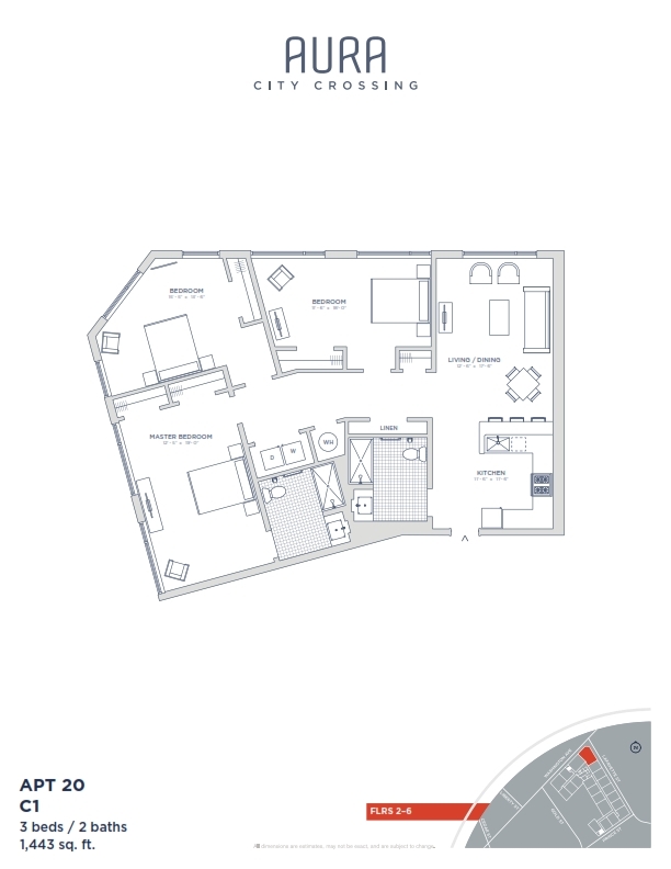 Floorplan - Aura at City Crossing