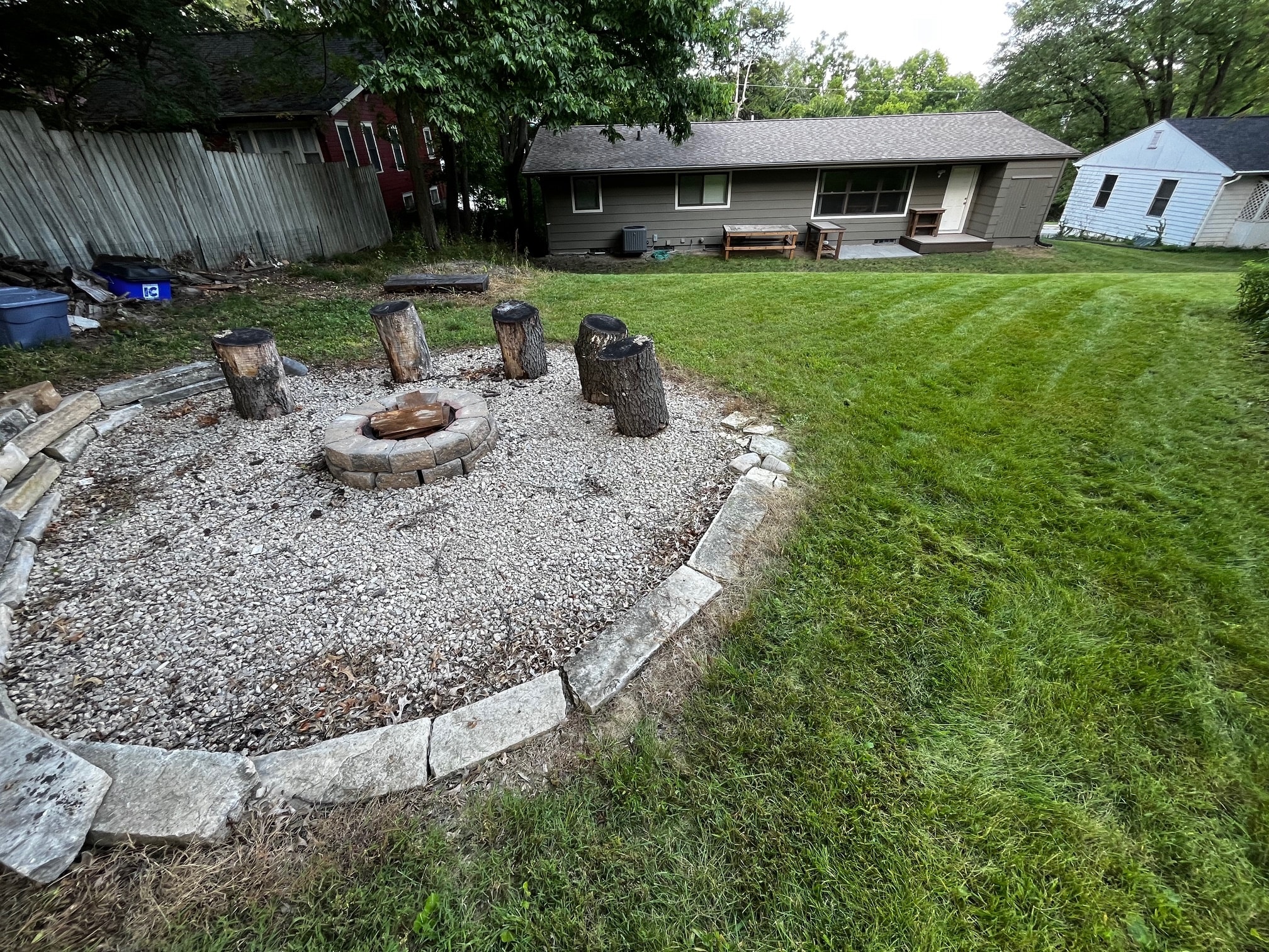 Large backyard and Firepit - 825 N Dodge St