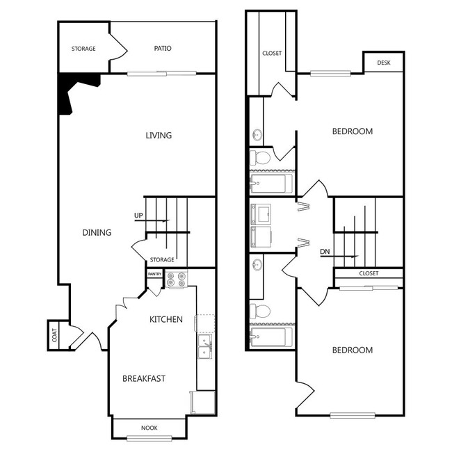 Floorplan - Preston Racquet Club Apartments