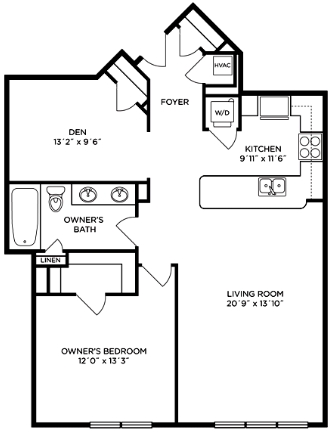 1BR/1BA - Residences at Park Place