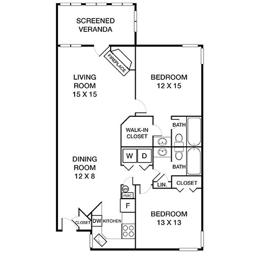 Floorplan - Hillmeade Apartment Homes