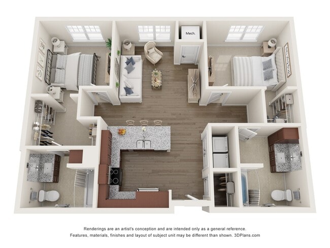 Floorplan - The Fern 55+ Apartments