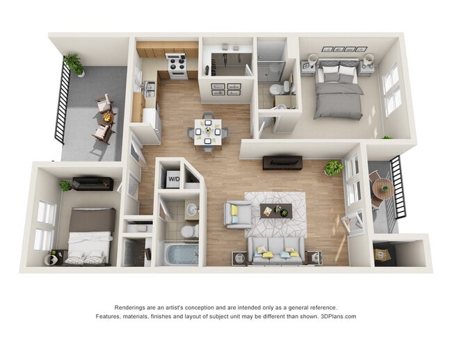 Floorplan - Cadia Myrtle Landing - Townhomes for Rent