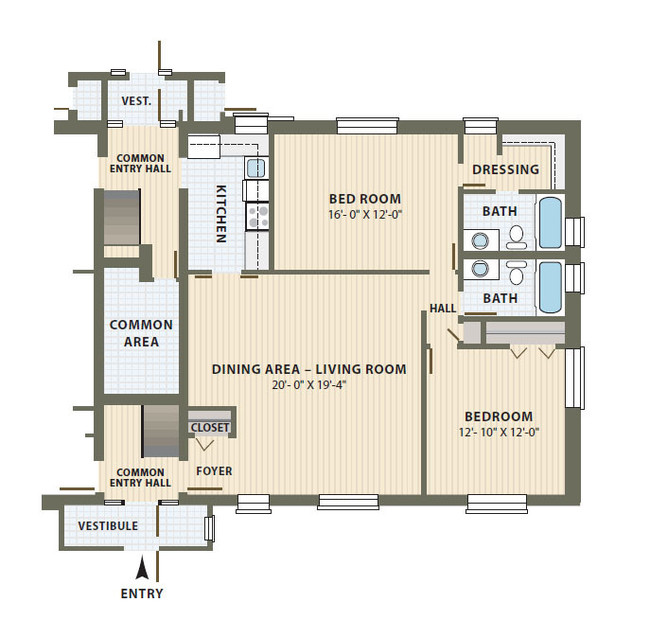 Floorplan - Brattle Drive Apartments