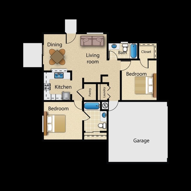 2BR/2BA - Evansport Place