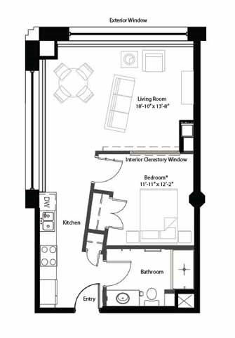 1 Bed 1 Bath - Bethune Lofts