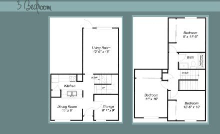3bd/1ba - Westgate Townhomes
