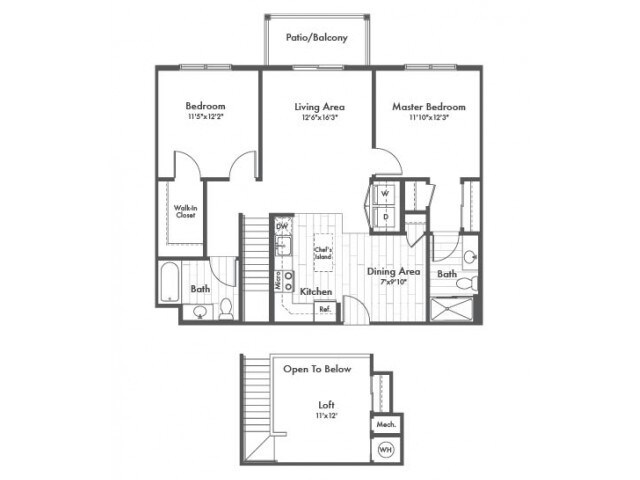 B7L Two Bedroom with Loft - Modera 44