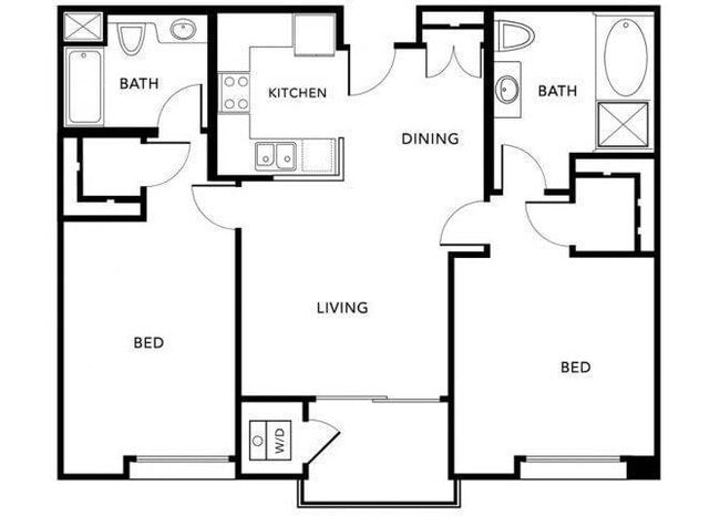 Plan F (Milano) floor plan Living at NoHo - Milano at NoHo