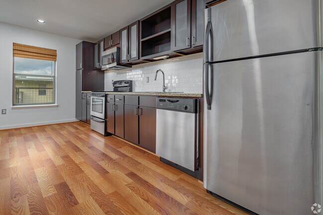 1BR, 1BA Flat - 840 SF Kitchen - Dot Commons