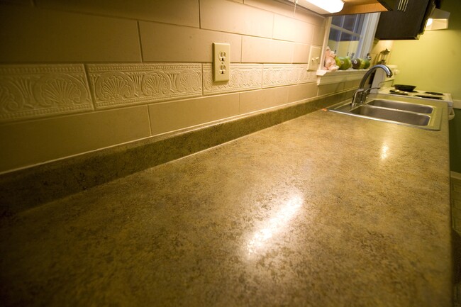 Tiled backsplash and under-cabinet lighting - 4800 Wilconna Road