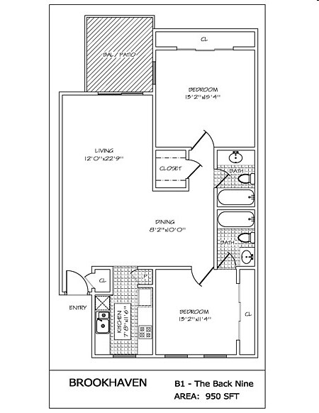 2BR/2BA - Brookhaven