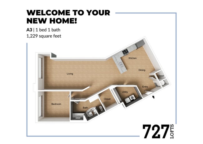 A3 Floor Plan - 727 Lofts