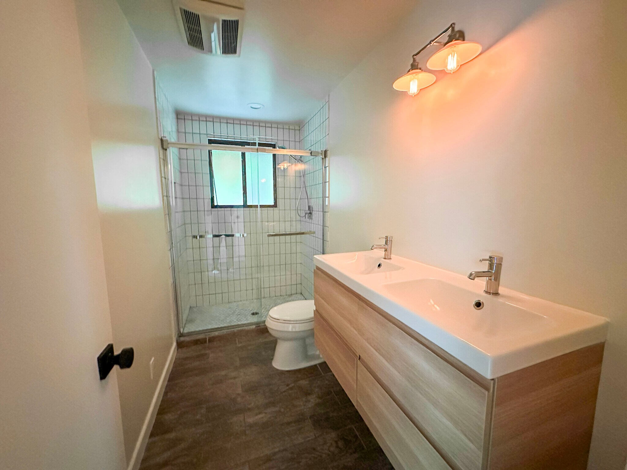 Primary bathroom (mirror will be in place prior to move-in) - 14501 W Sunset Blvd