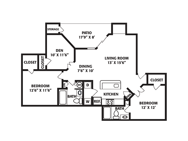 Floorplan - The Park at Portofino Apartments