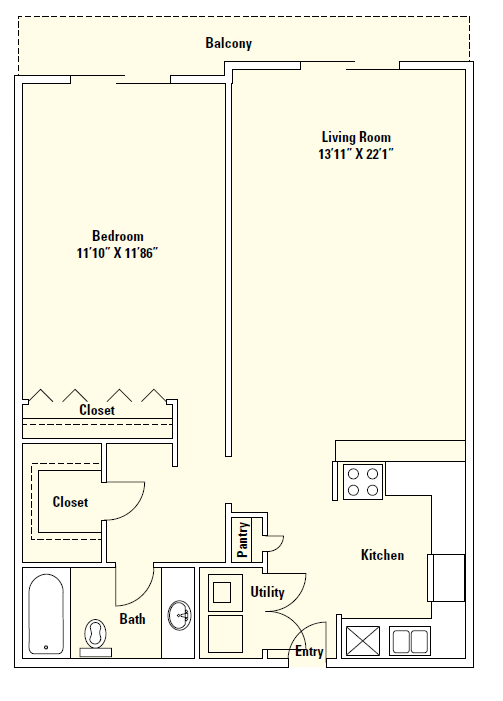 Floorplan - Memorial Towers Apartments