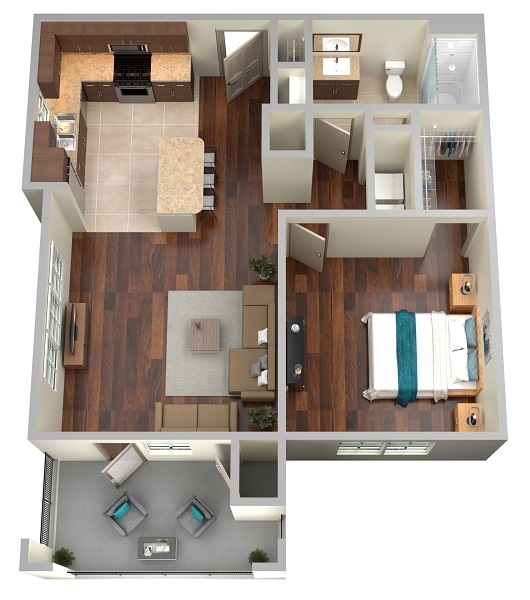 Dogwood Floor Plan - Brookstone Park Apartments