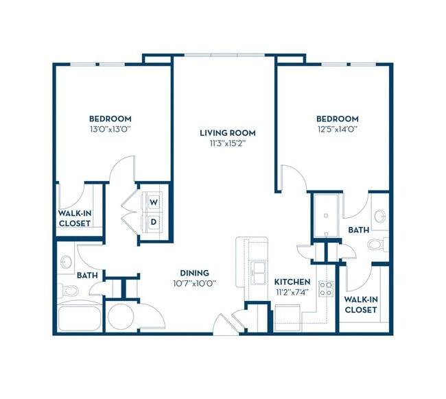 2 Bedroom | 2 Bath | 1177 SF - Cyan Craig Ranch Apartments