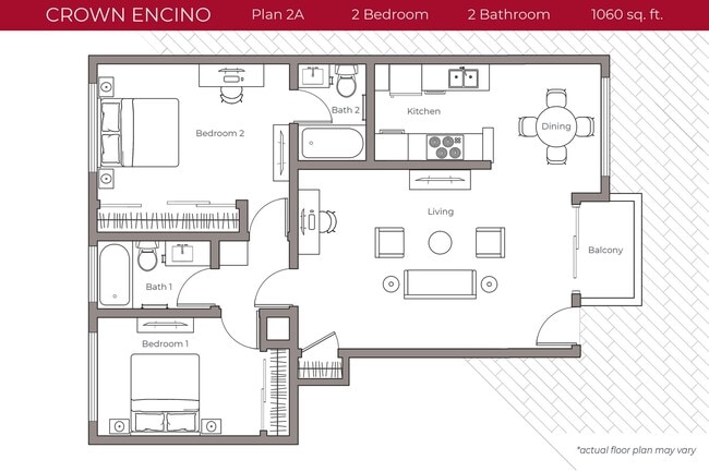 Floorplan - Crown Encino Apartment Homes