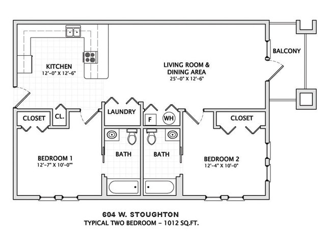 Floorplan - Smith Apartments @ 604 W. Stoughton