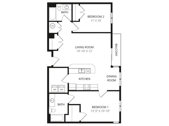 Floorplan - Bridges Apartment Homes