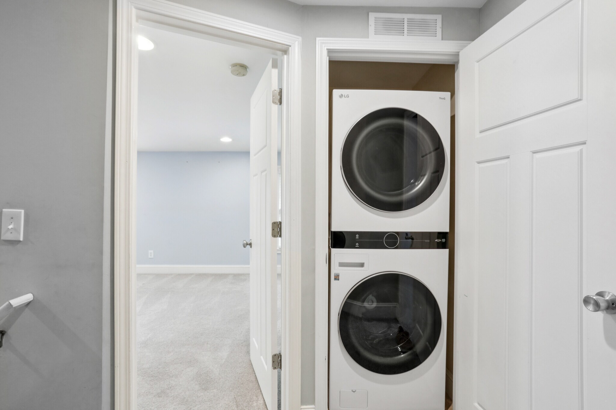 Samsung laundry machines, upstairs by primary bedroom. - 781 Rosedale Ave SE