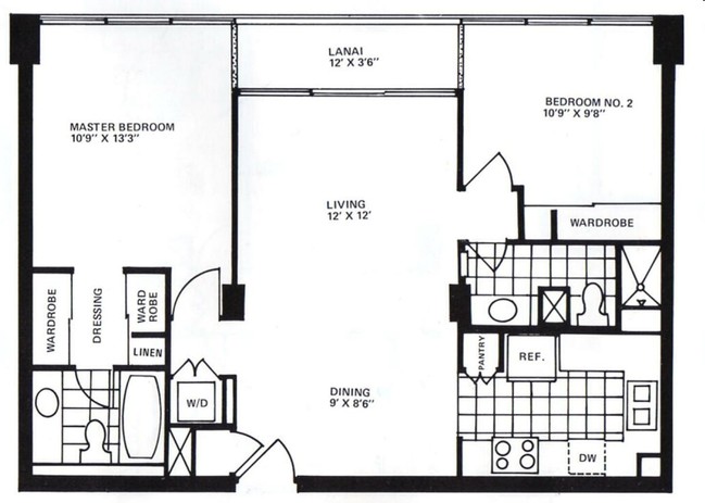 2BD/1.5BR - Iolani Court Plaza