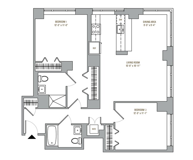 Floorplan - Hoyt & Horn Apartments