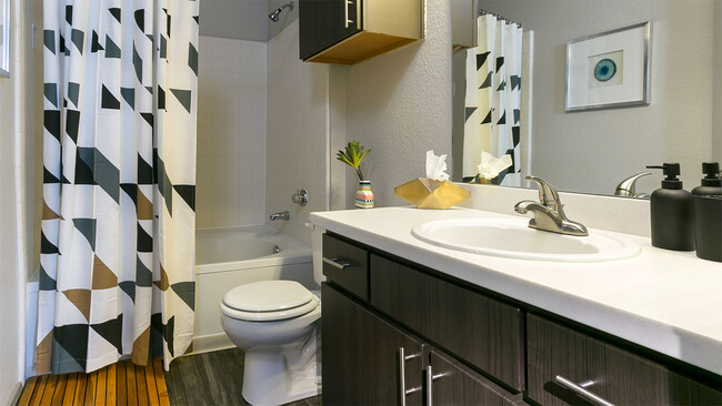 Apartment Bathroom with large soaking tub. - Griffis Westminster Center