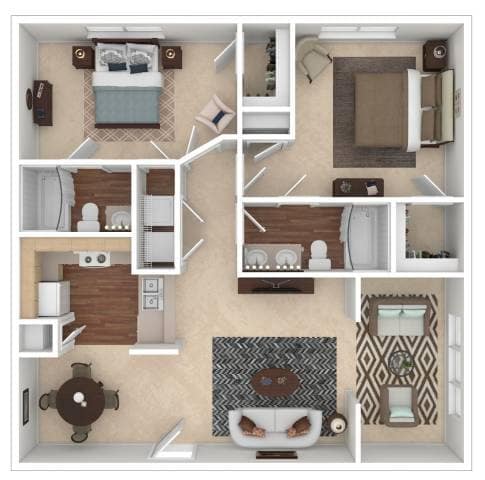Floorplan - Abbotts Creek Apartments