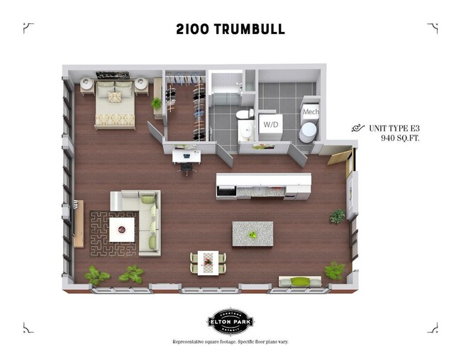 Floorplan - 2100 Trumbull St