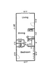 1BR/1BA - East Browning Apartments