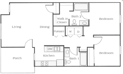 2BR/2BA - Cameron Court Apartments