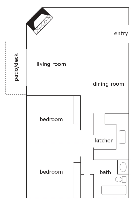 2 Bedroom - Menlo Manor Apartments