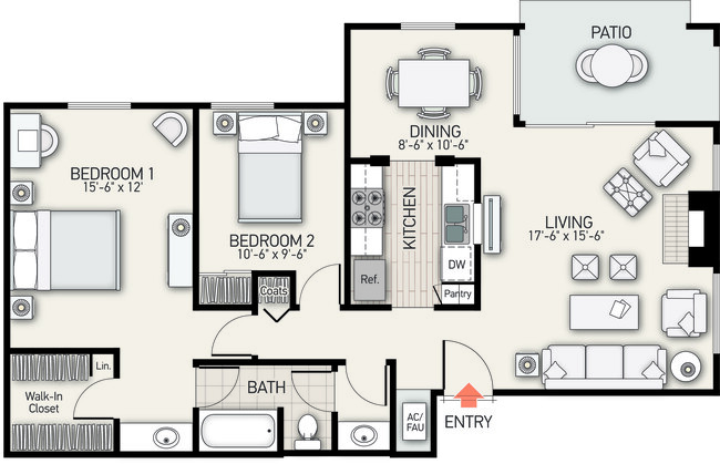 Floorplan - Rancho San Joaquin Apartment Homes