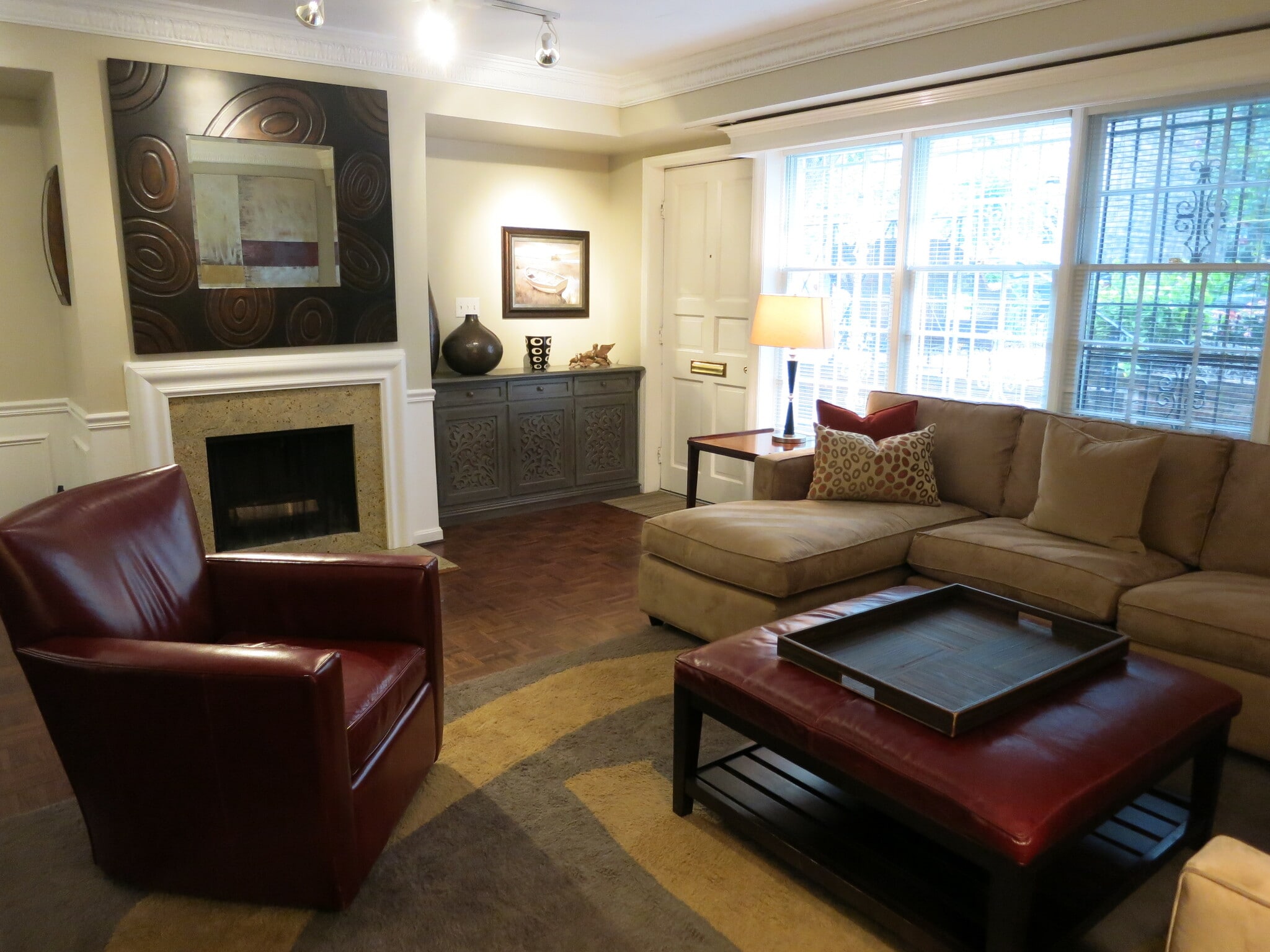 Living Room with Wood Burning FP - 1755 Q St NW