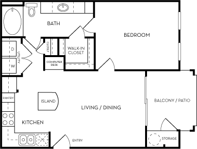 Floorplan - Azure Apartment Homes