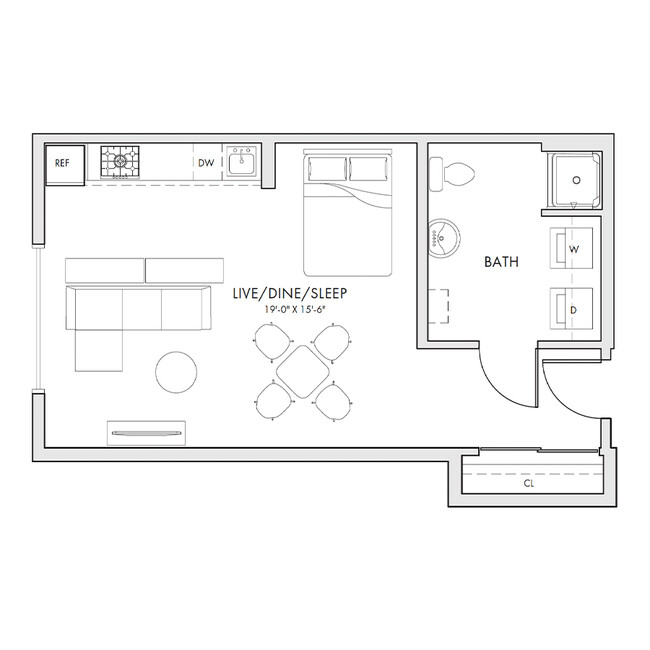 Floorplan - Clark Apartments