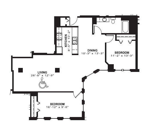 2BR/1BA - Historic Louis Joliet Apartments