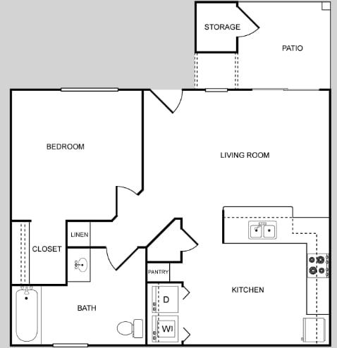 1BR/1BA - Rosewood Manor