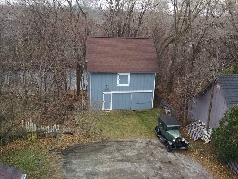 View of the backyard looking toward the Huron River and Frog Island - 416 N Huron St