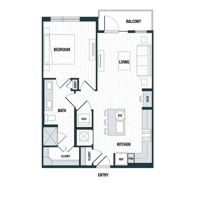 A2: 1bed 1bath - Altitude at Brooks