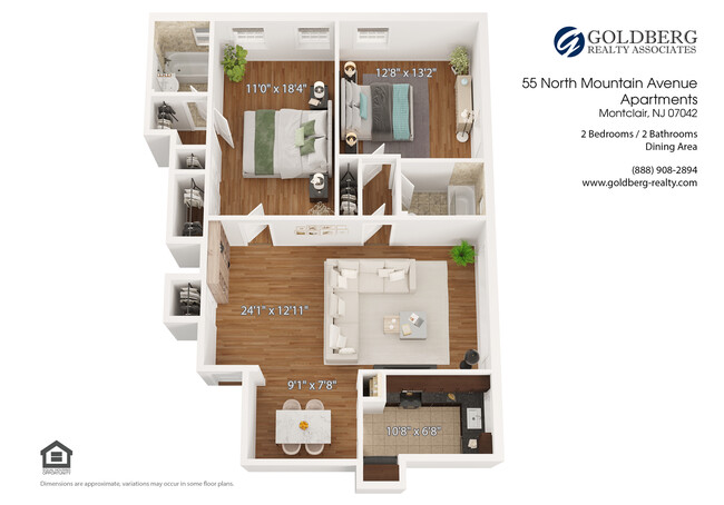 Floorplan - 55 North Mountain Avenue Apts