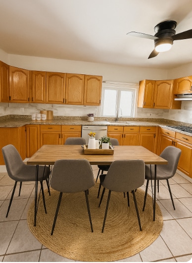 staged kitchen, example - 293 Main St