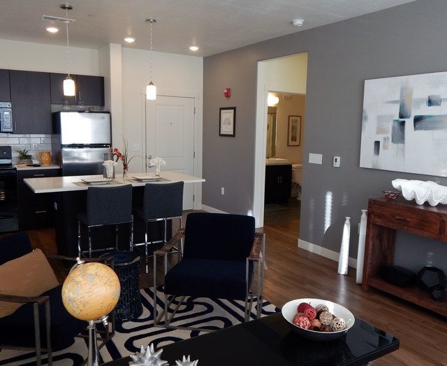 Open Kitchen and Dining Area - Lofts at 7800 Apartments